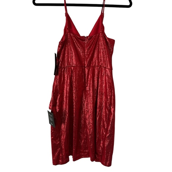 NWT Lulus Red Ruched Wrap Mini Dress Cocktail Prom Hoco size Small - Picture 4 of 4